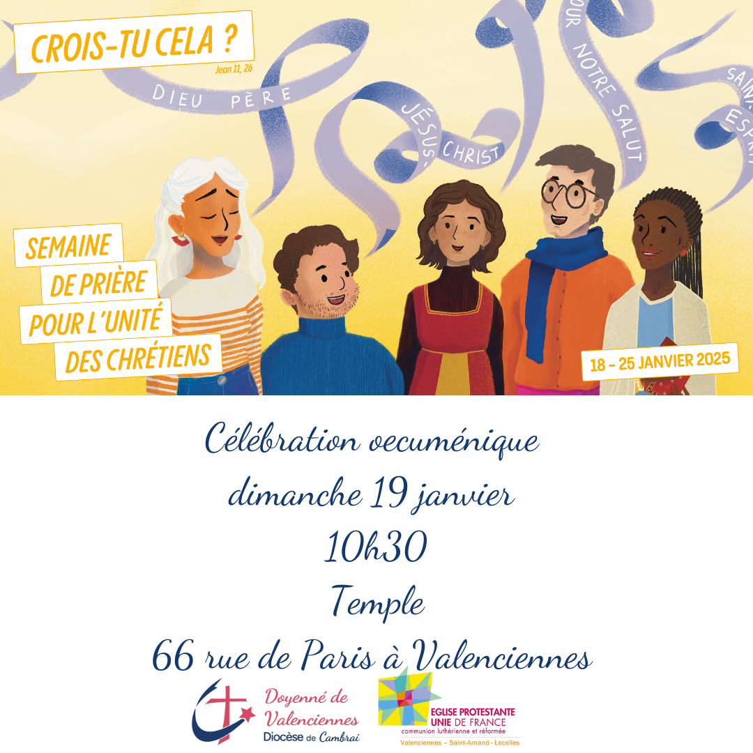 Celebration oecumenique dimanche 19 janvier 10h30