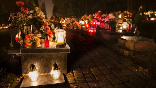 cemetery, dark, night