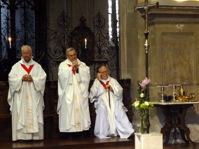 Les abbés Louis Francelle, Michel Rimaux et Michel Dussart