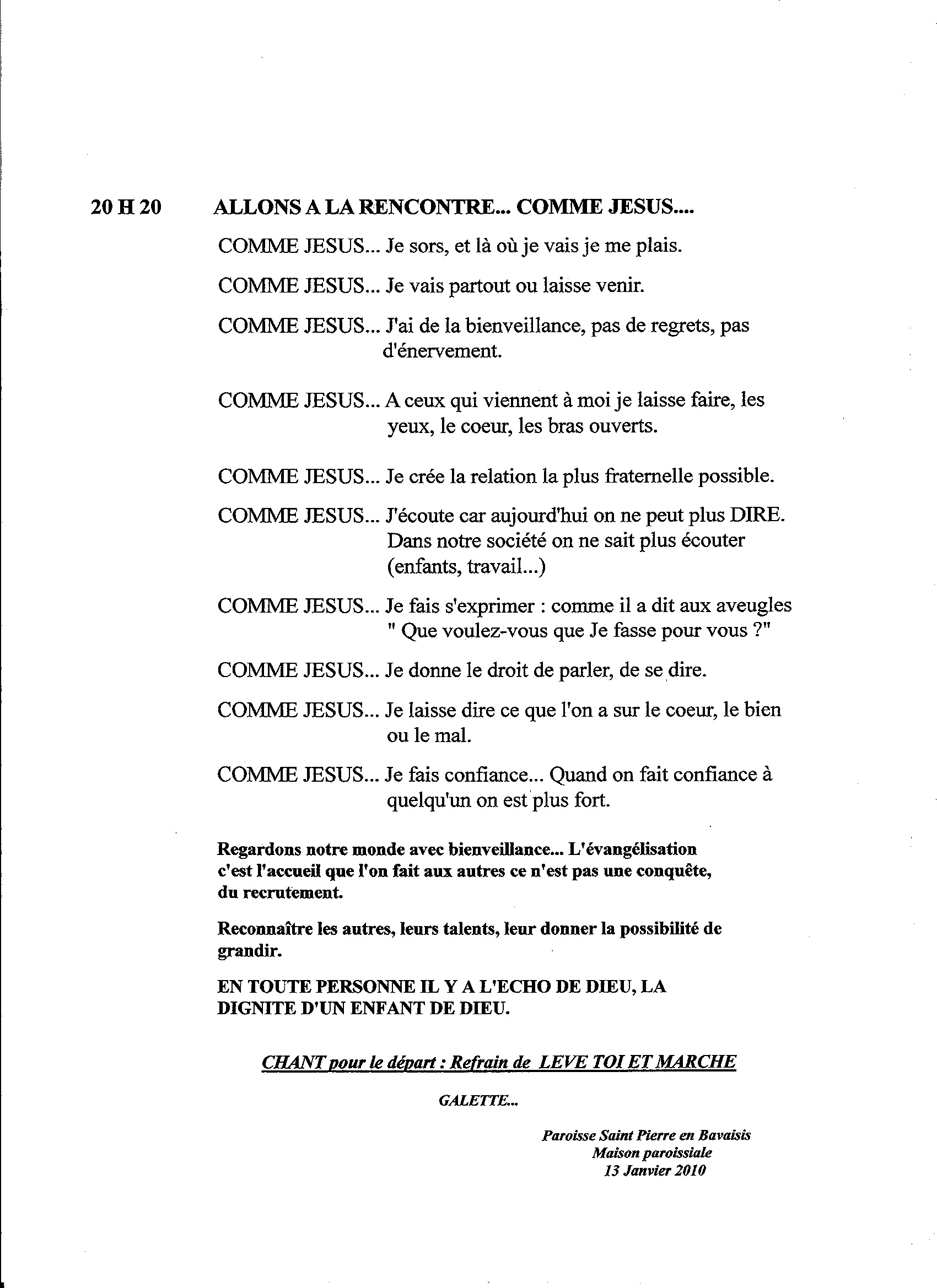comme Jésus