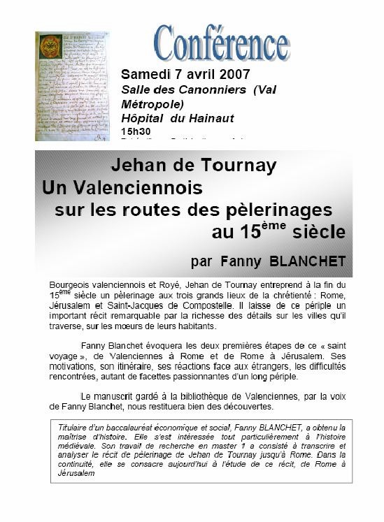 conference jehan de tournay