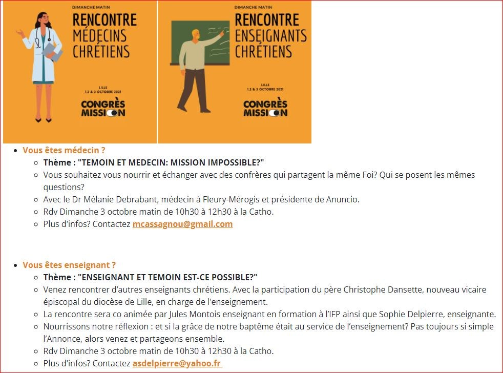 Enseignants et medecins