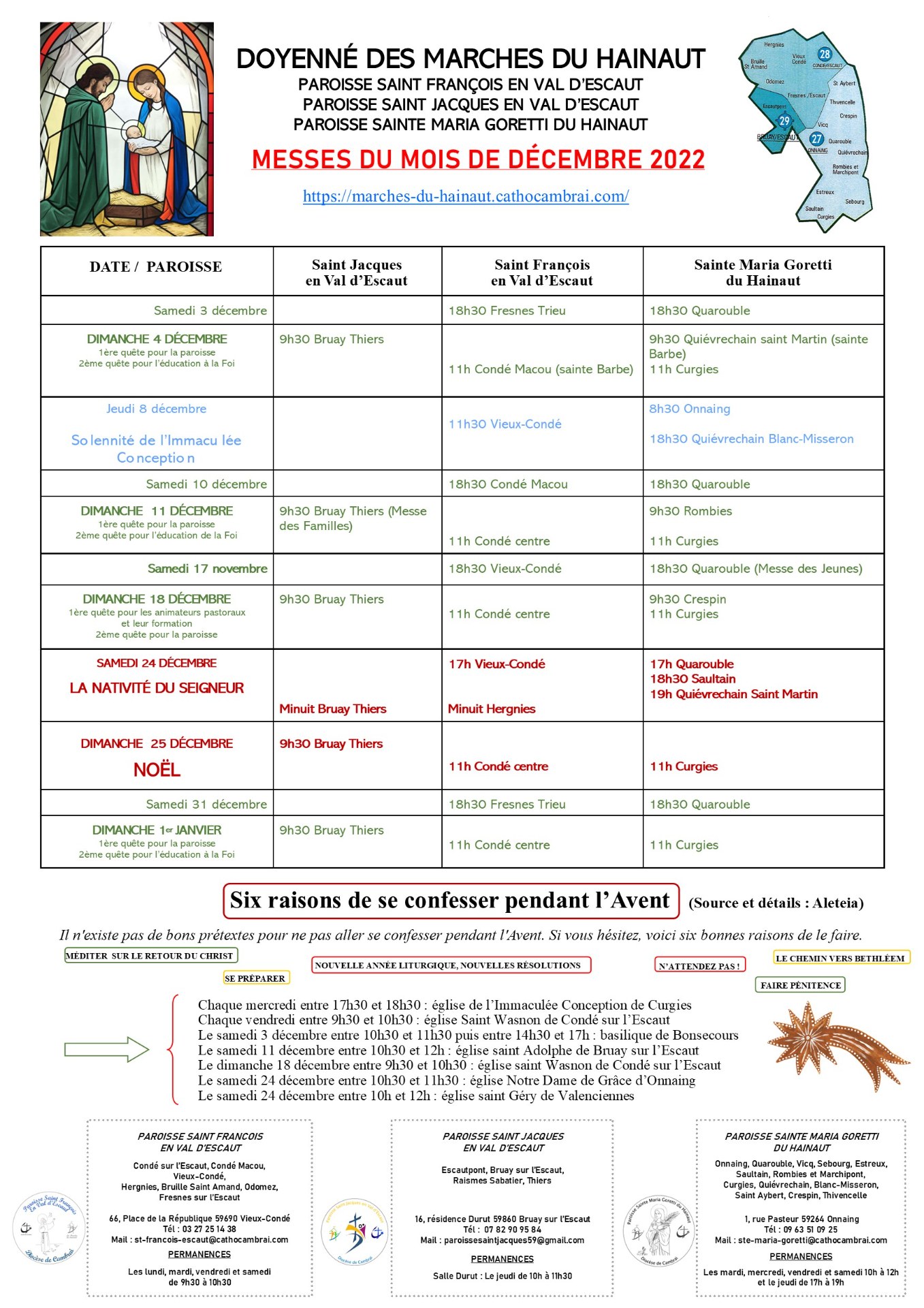 FEUILLE DU MOIS DECEMBRE 2022