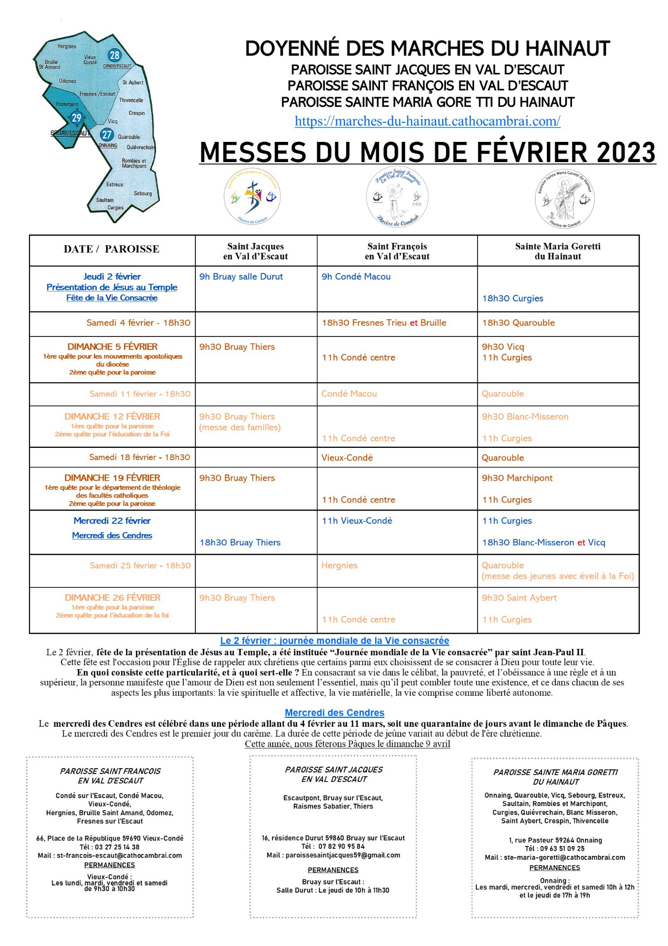 FEUILLE DU MOIS FEVRIER 2023