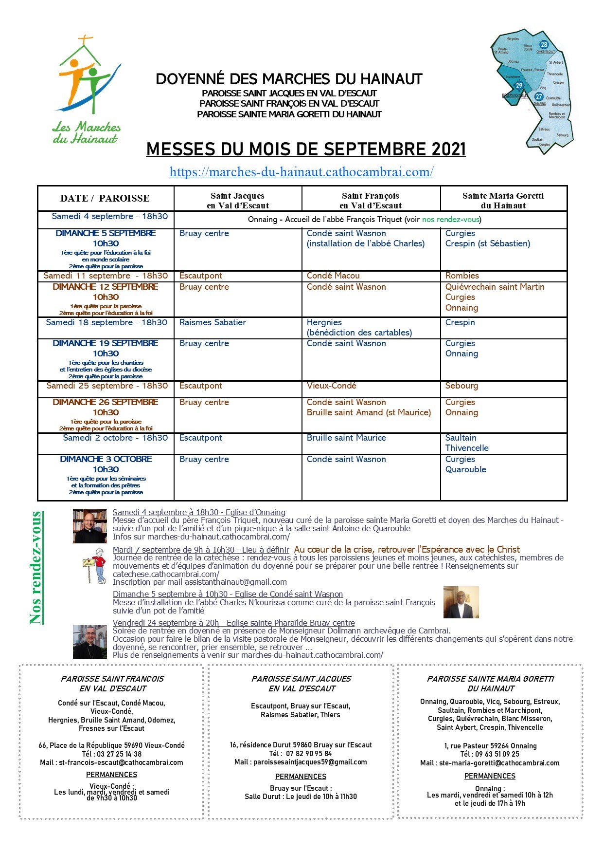 FEUILLE DU MOIS SEPTEMBRE 2021