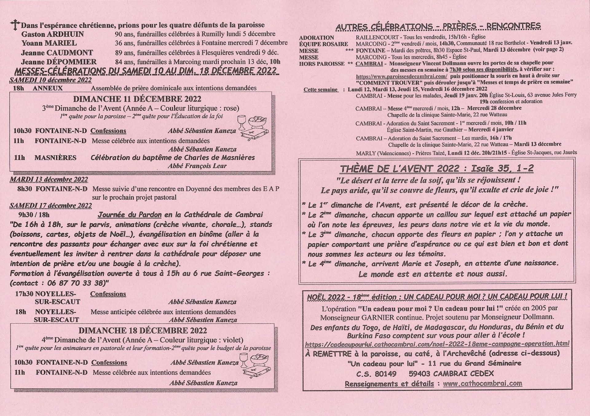 Feuille hebdo du dimanche 11 decembre 2022-2