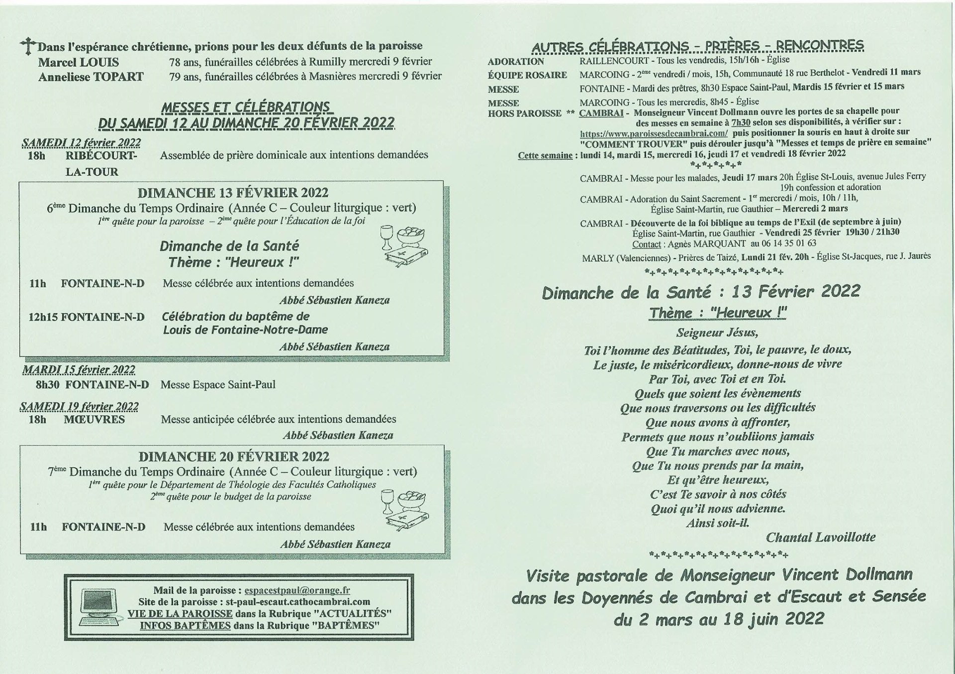 Feuille hebdo du dimanche 13 fevrier 2022-2