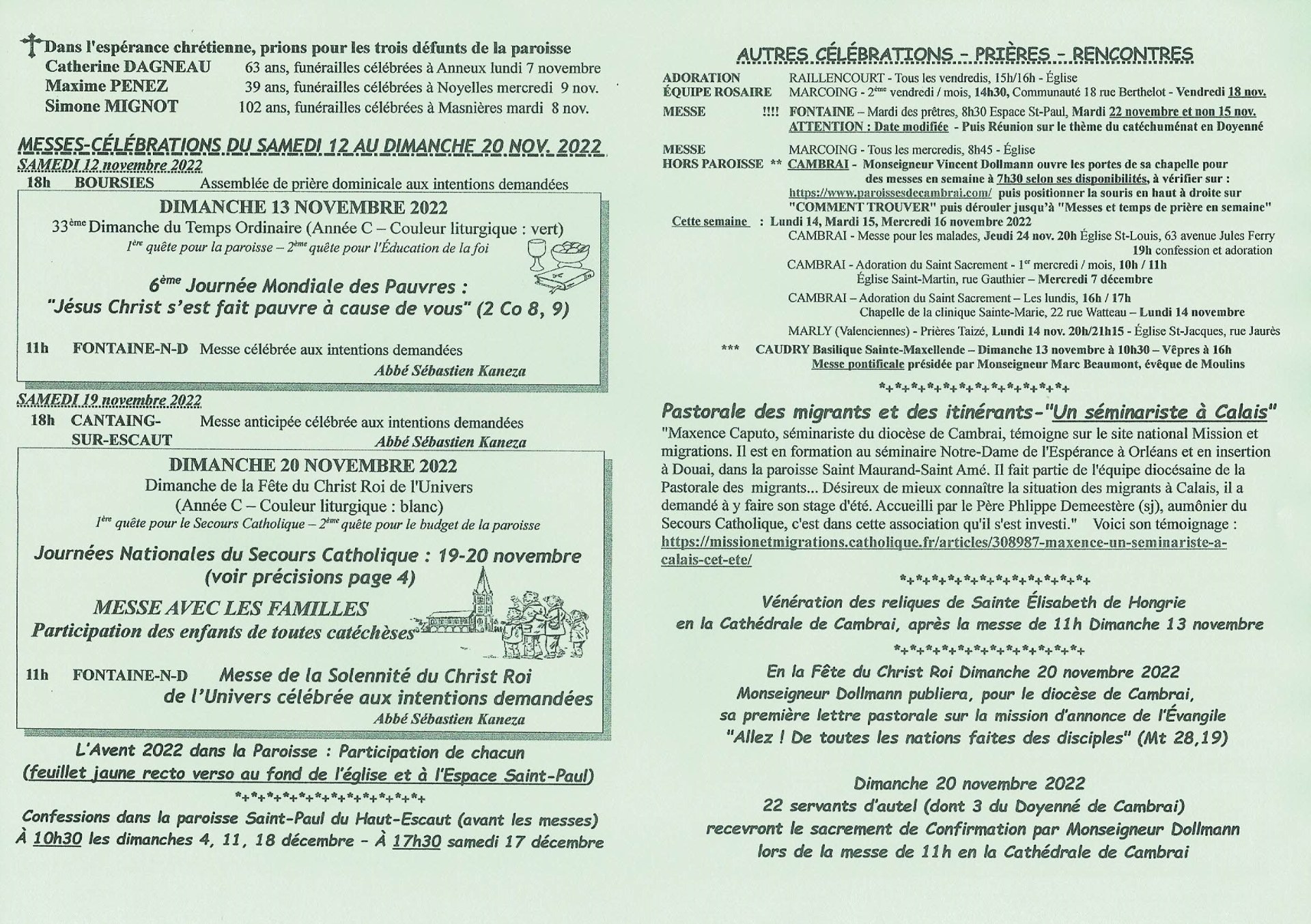 Feuille hebdo du dimanche 13 novembre 2022-2