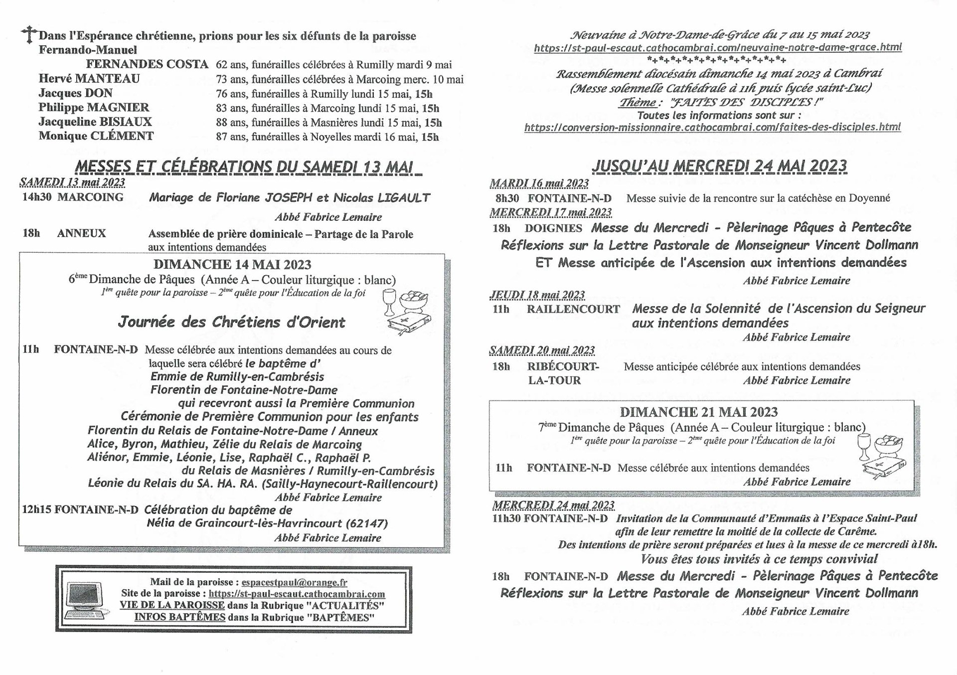 Feuille hebdo du dimanche 14 mai 2023-2
