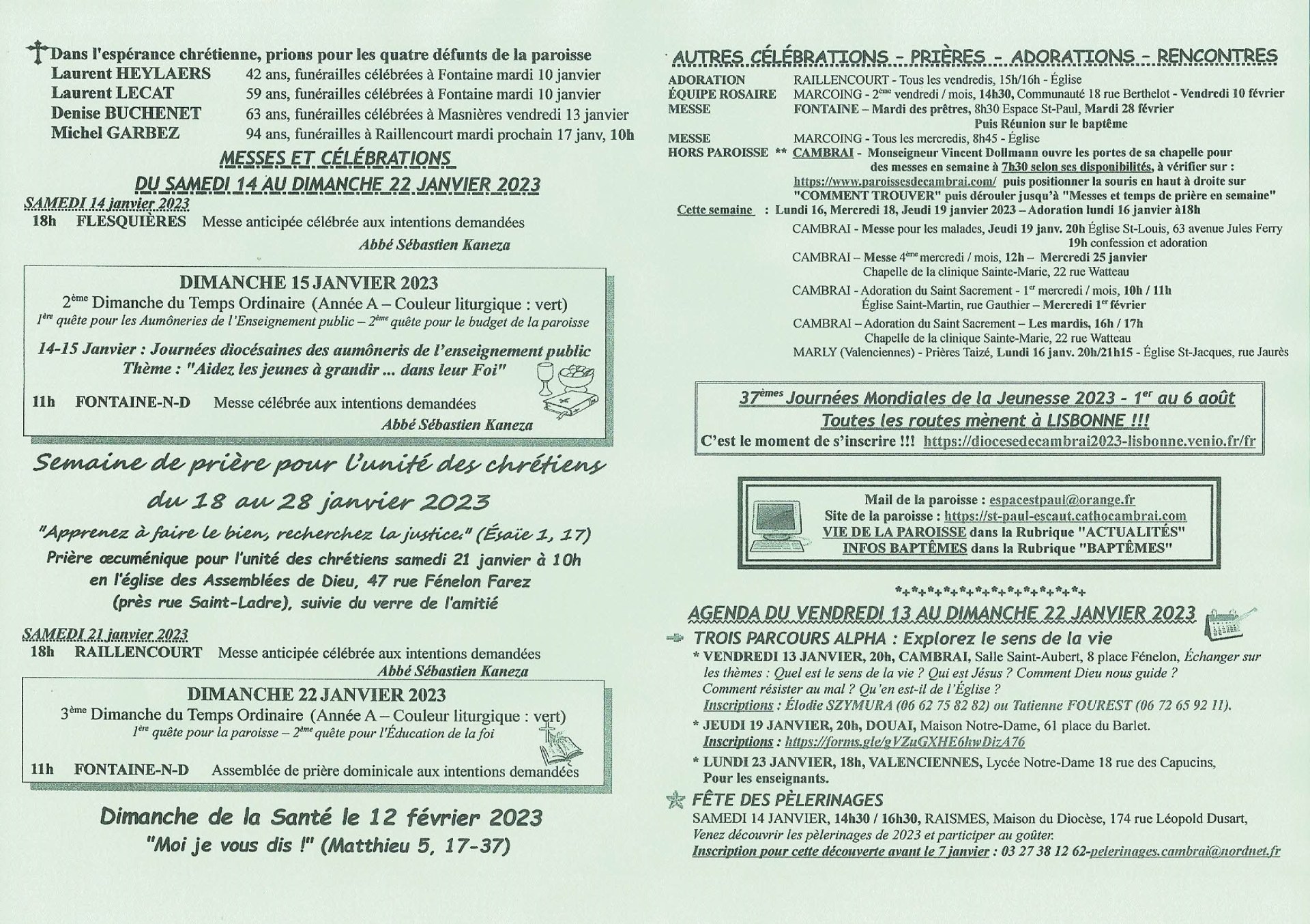 Feuille hebdo du dimanche 15 janvier 2023-2