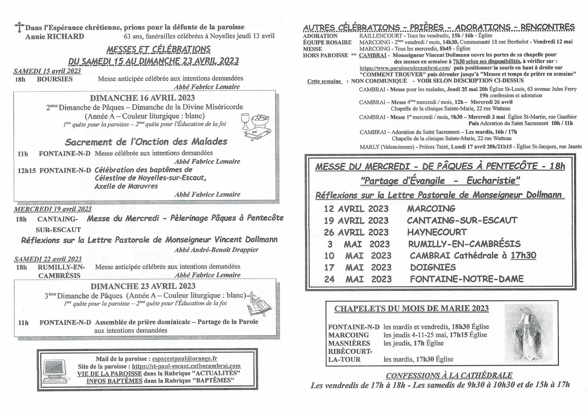 Feuille hebdo du dimanche 16 avril 2023-2