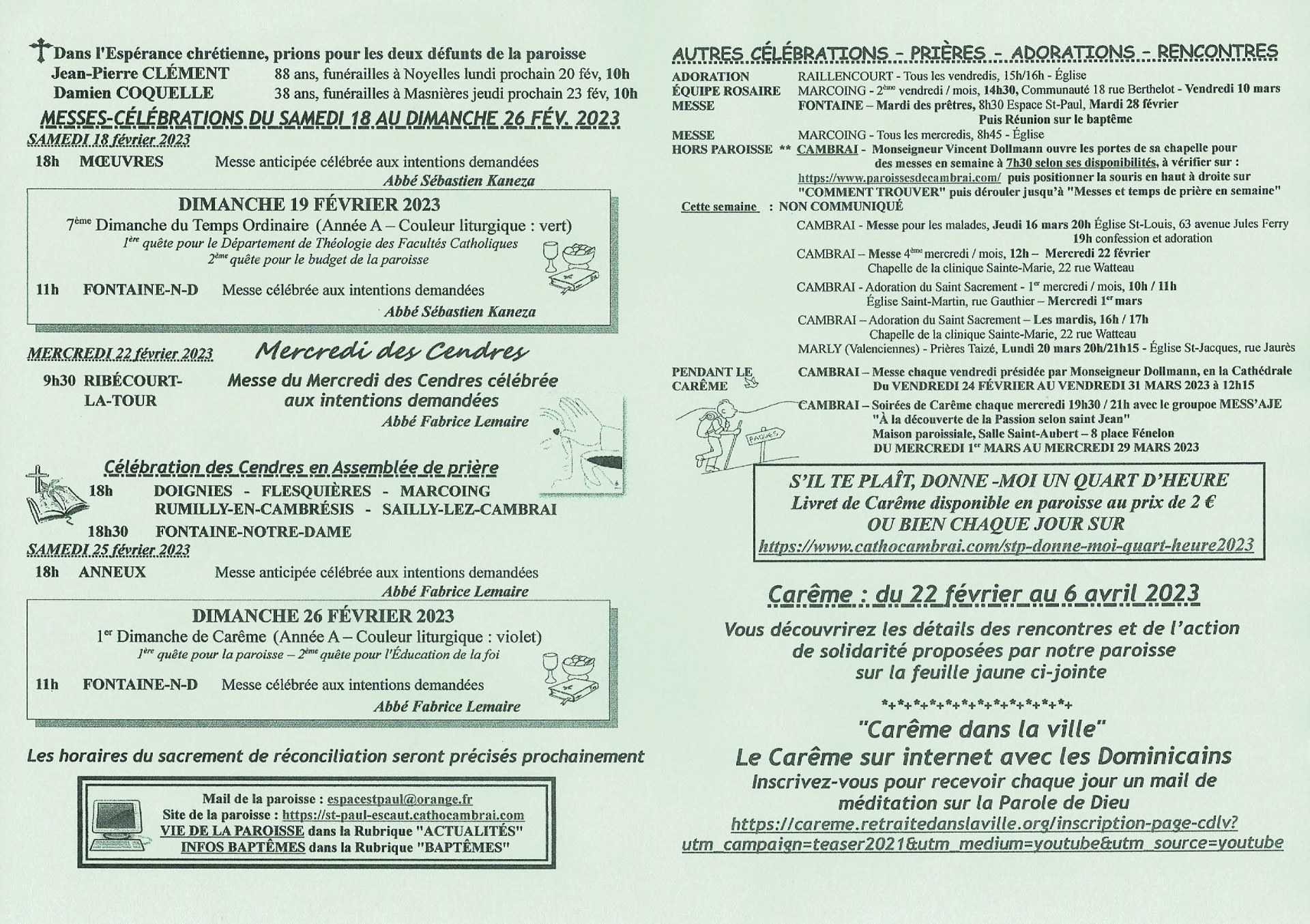 Feuille hebdo du dimanche 19 fevrier 2023-2