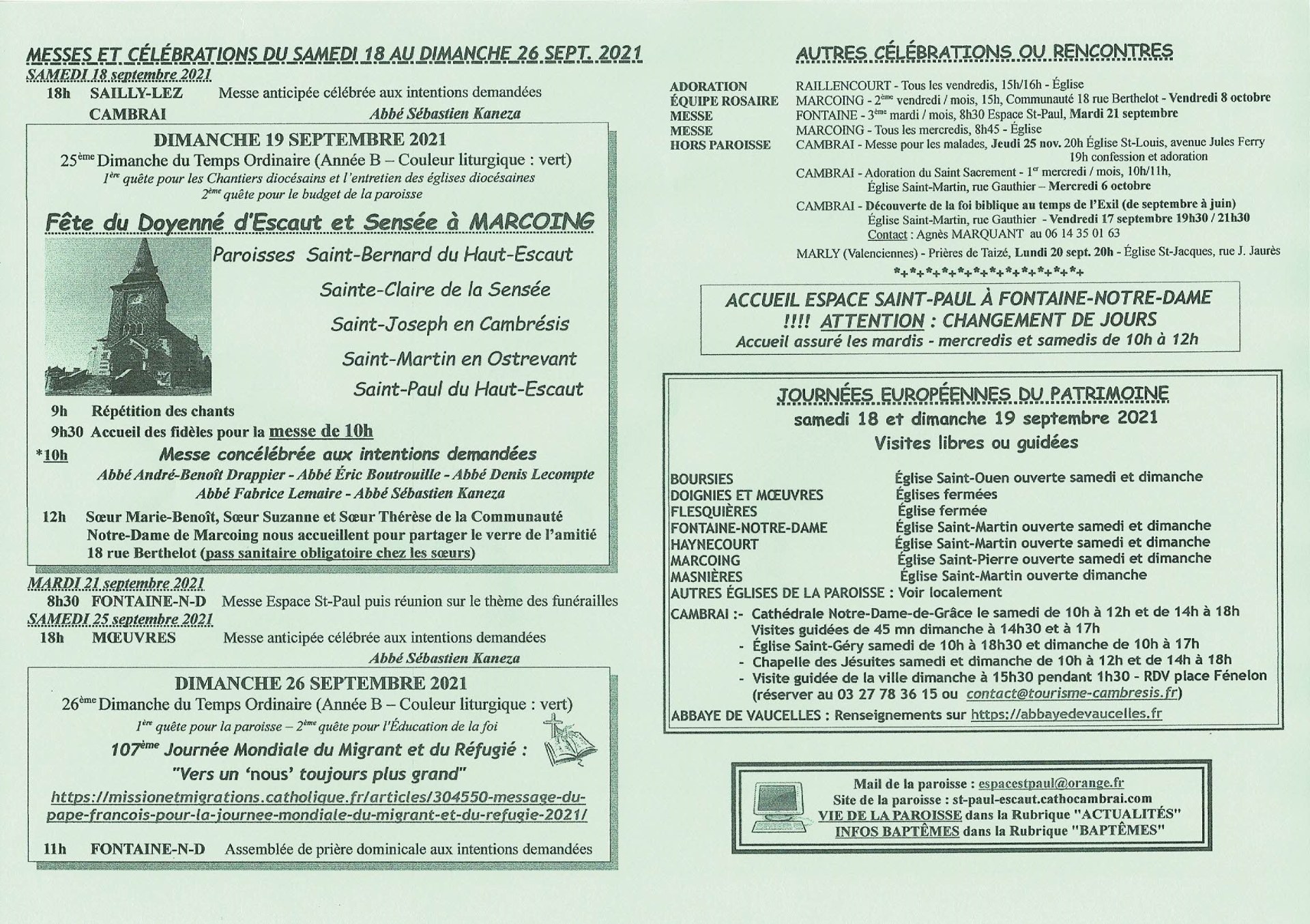 Feuille hebdo du dimanche 19 septembre 2021-2