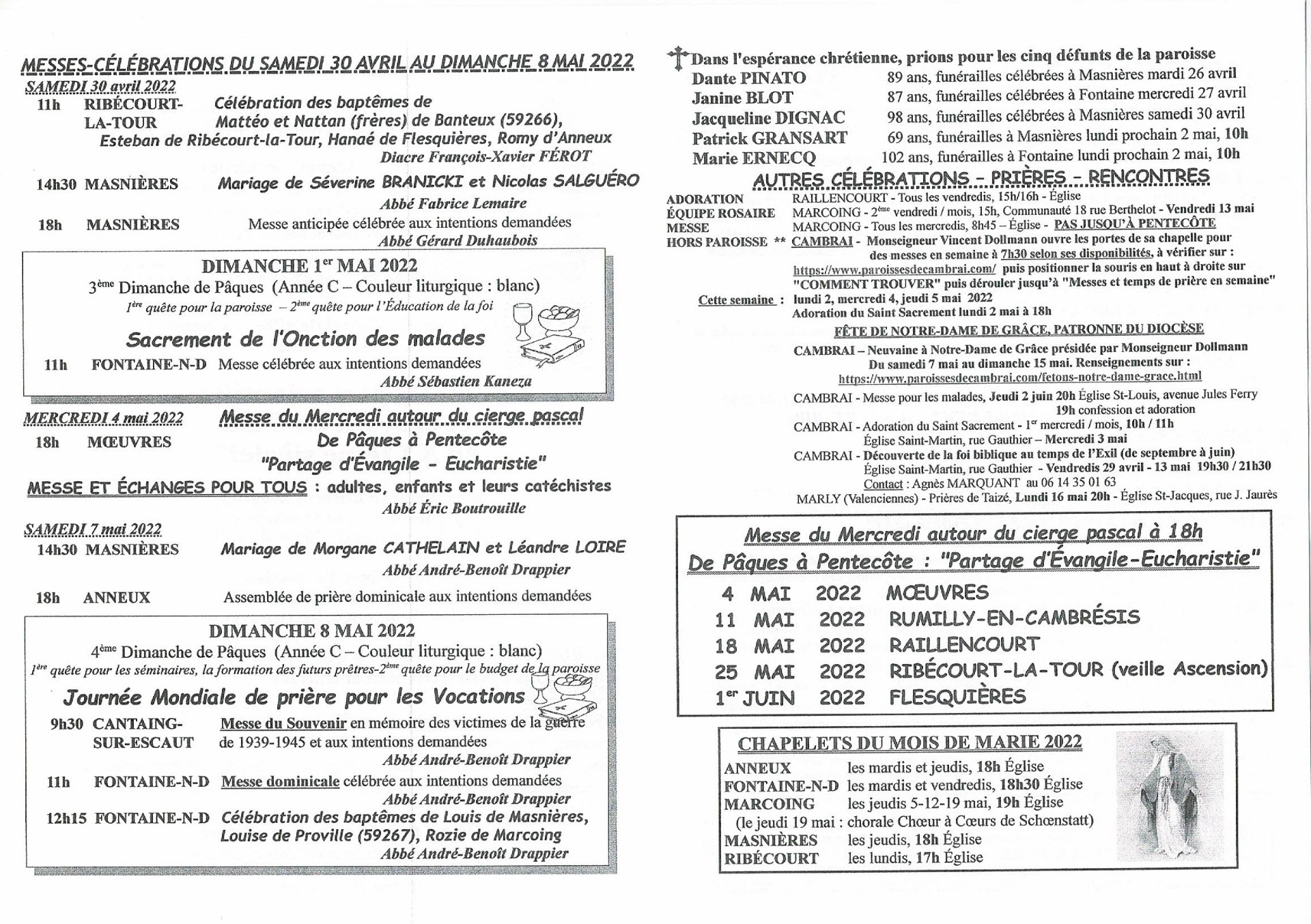 Feuille hebdo du dimanche 1er mai 2022-2