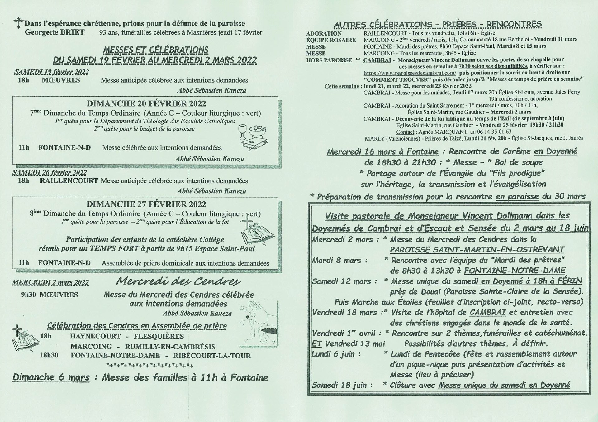 Feuille hebdo du dimanche 20 fevrier 2022-2