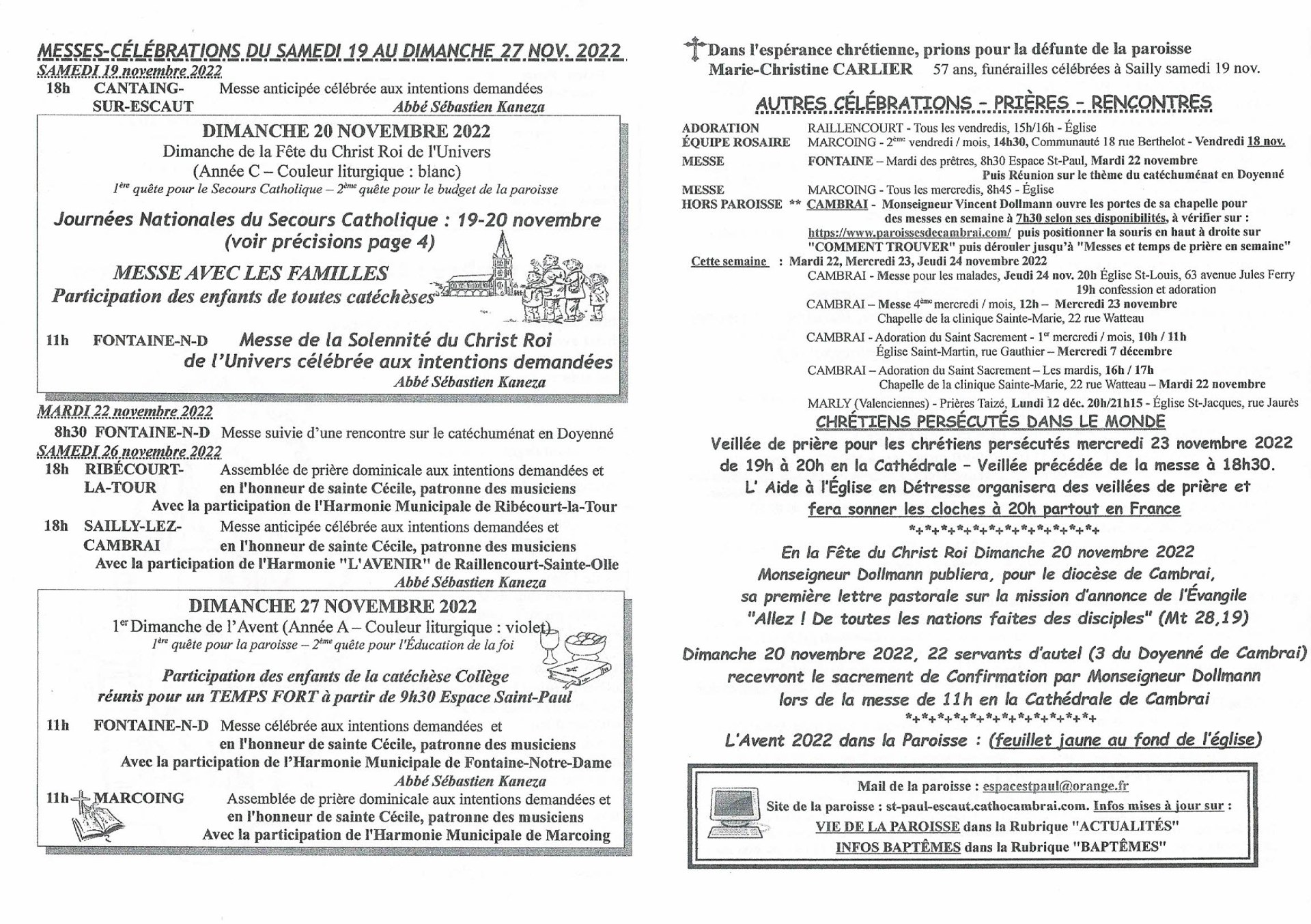 Feuille hebdo du dimanche 20 novembre 2022-2