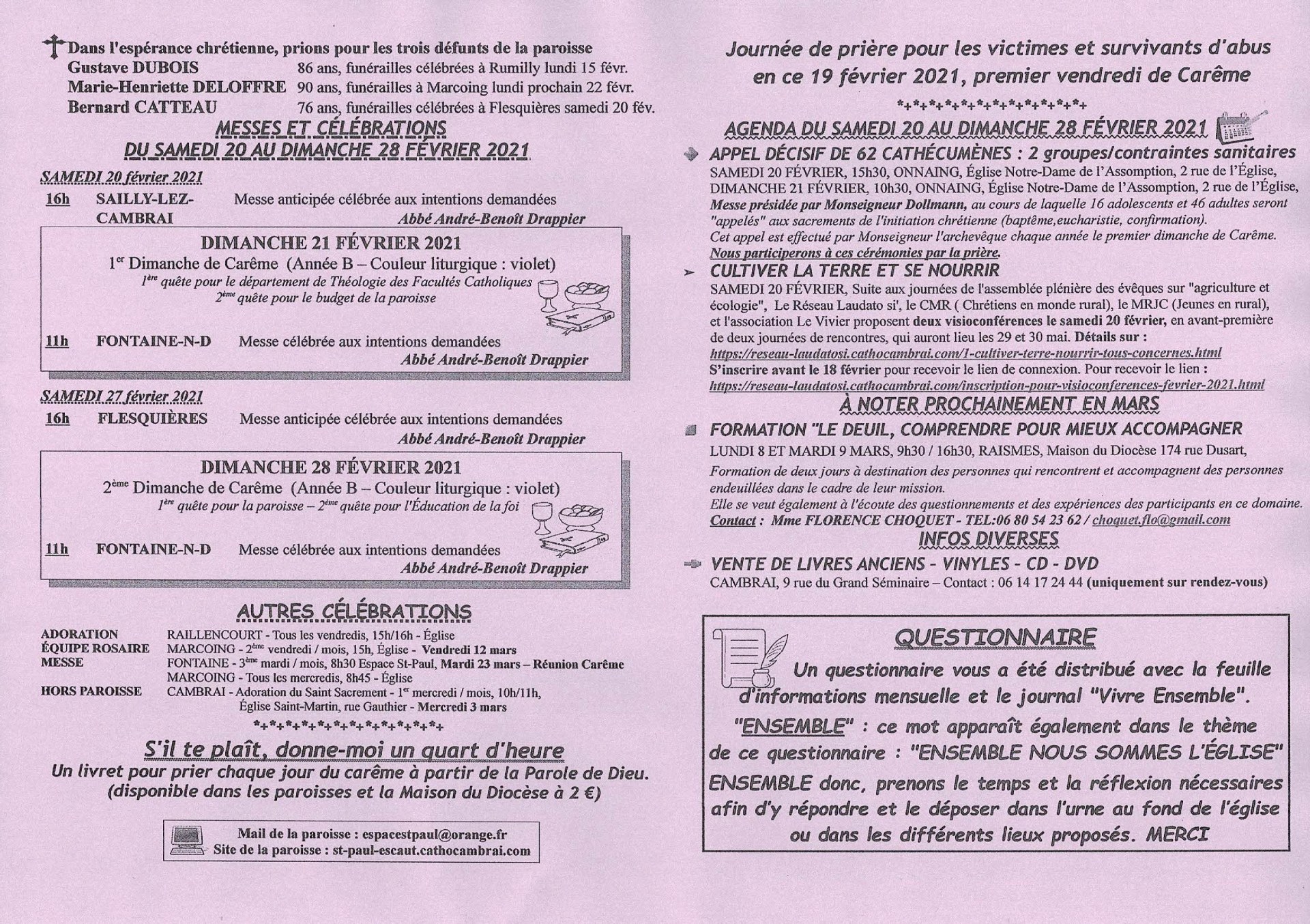 Feuille hebdo du dimanche 21 fevrier 2021-2