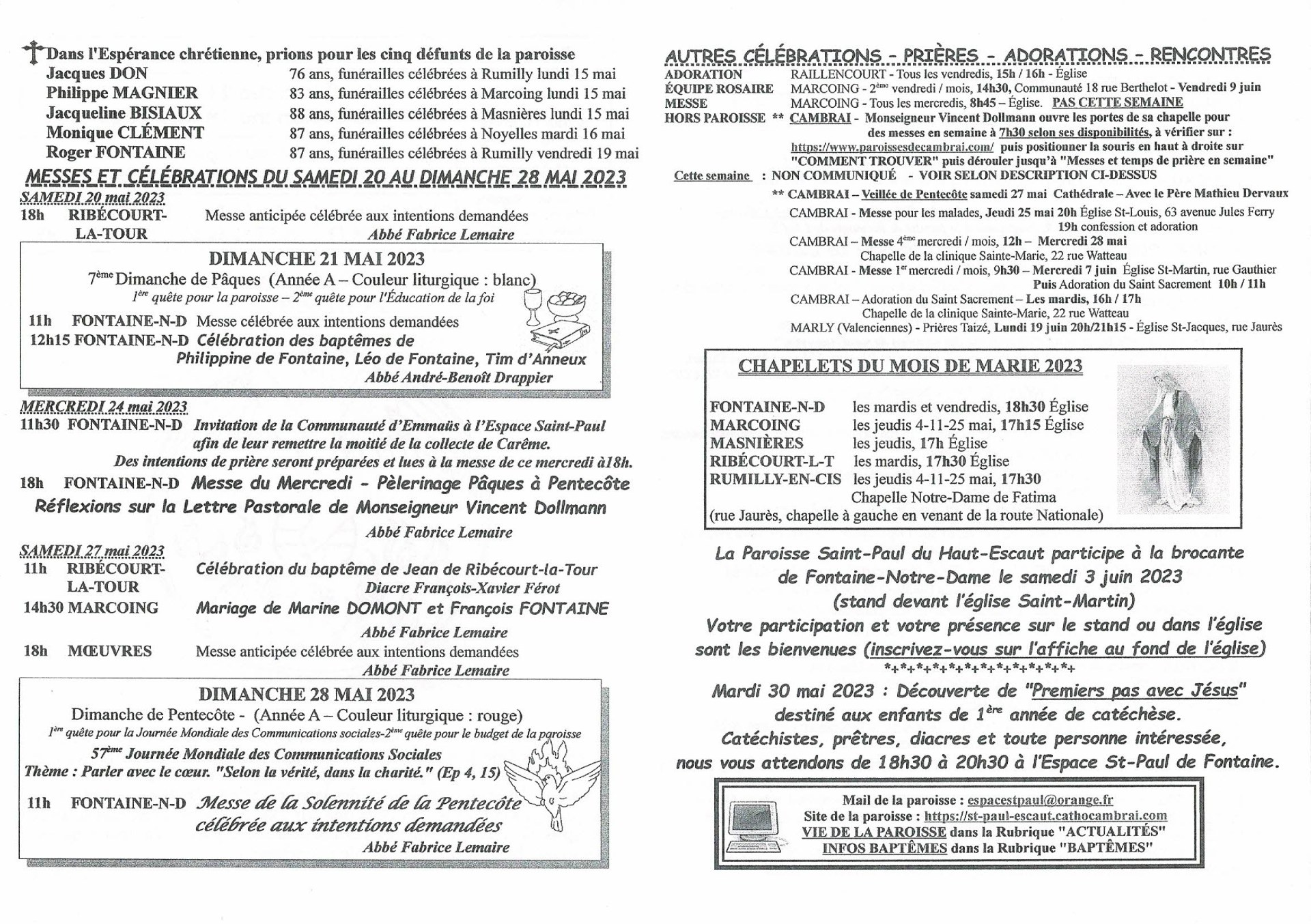 Feuille hebdo du dimanche 21 mai 2023-2