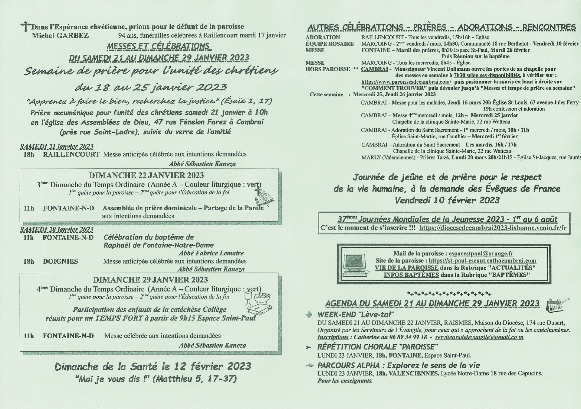 Feuille hebdo du dimanche 22 janvier 2023-2