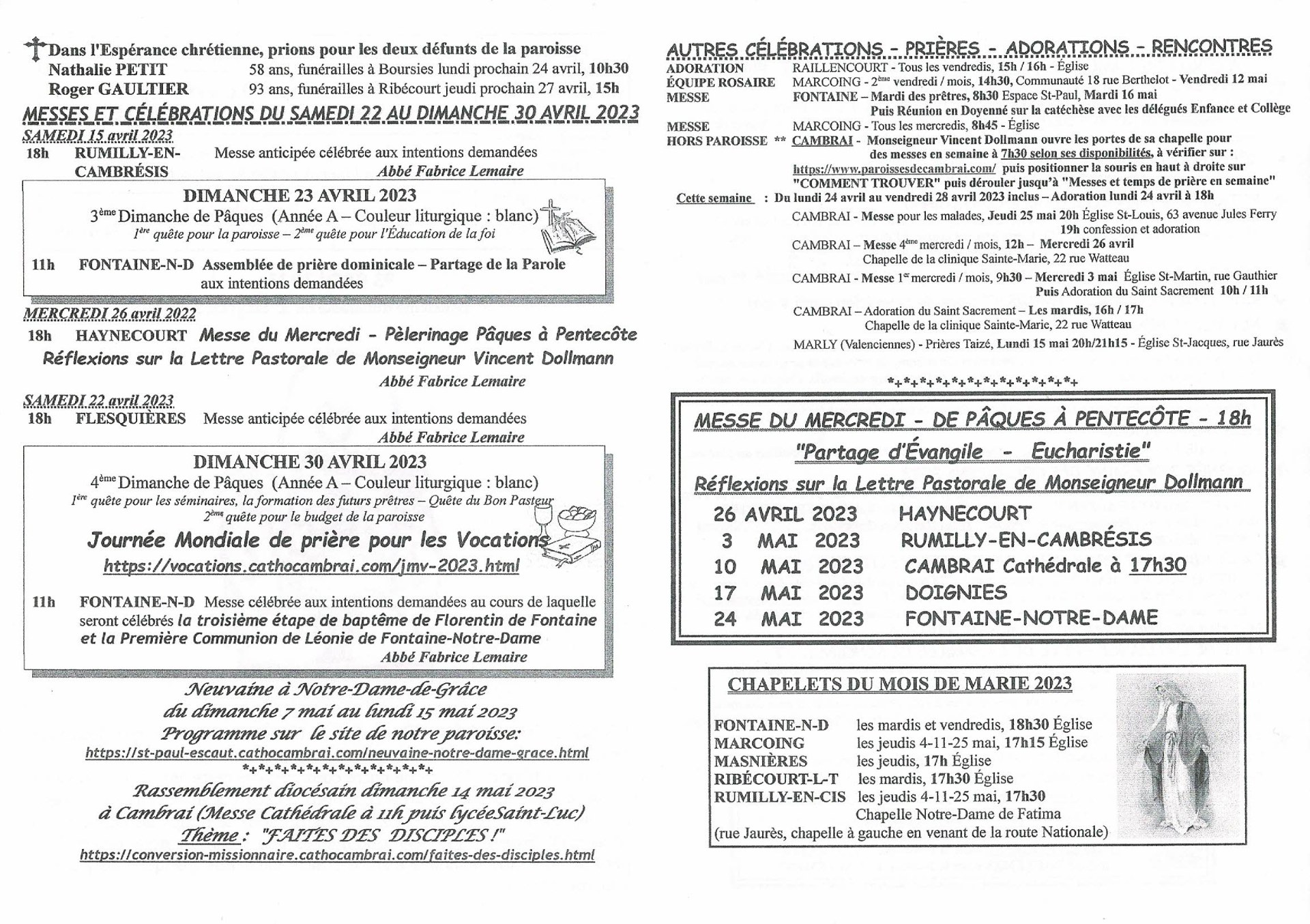 Feuille hebdo du dimanche 23 avril 2023-2