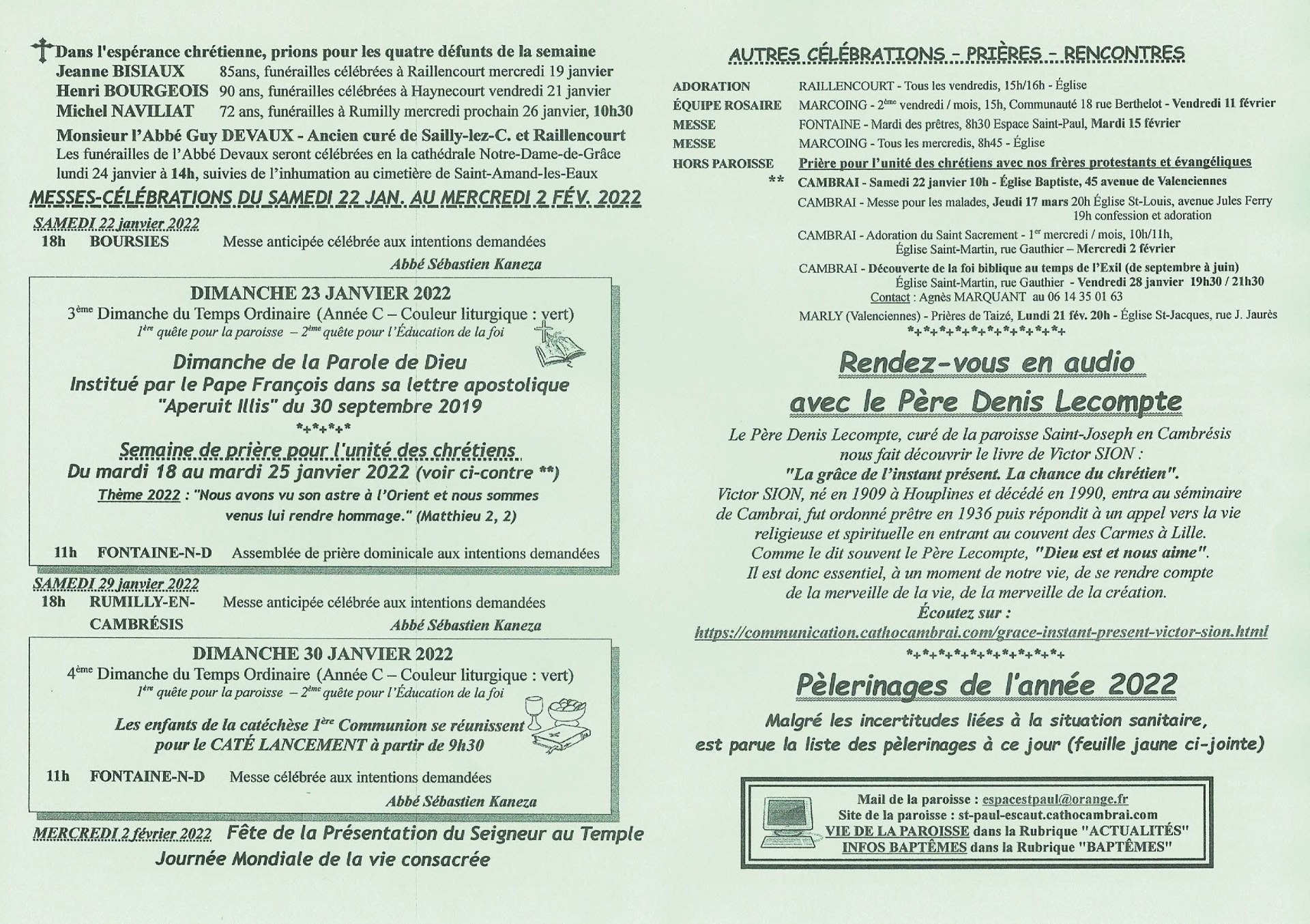 Feuille hebdo du dimanche 23 janvier 2022-2