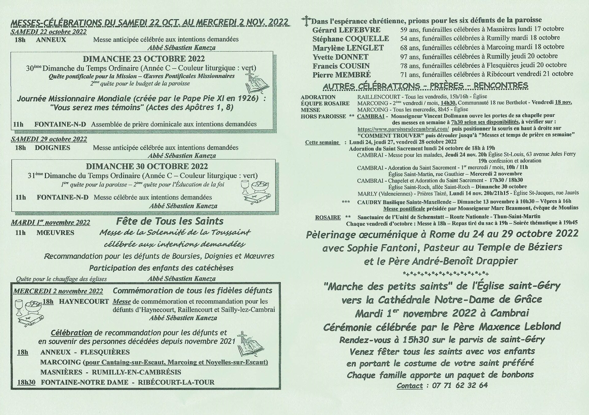 Feuille hebdo du dimanche 23 octobre 2022-2