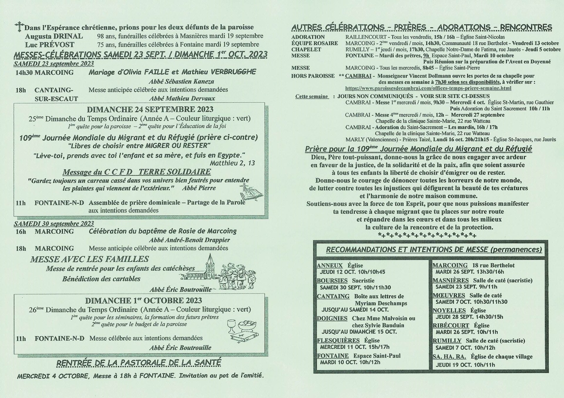 Feuille hebdo du dimanche 24 septembre 2023-2
