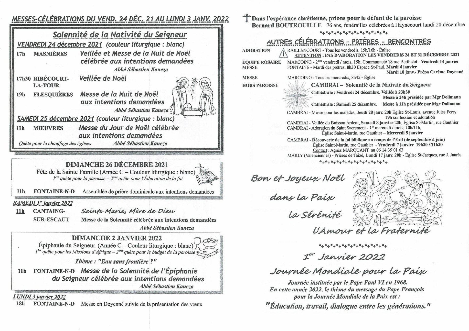 Feuille hebdo du dimanche 26 decembre 2021-2