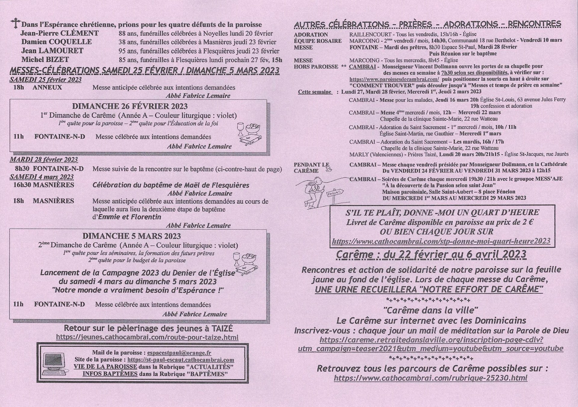Feuille hebdo du dimanche 26 fevrier 2023-2
