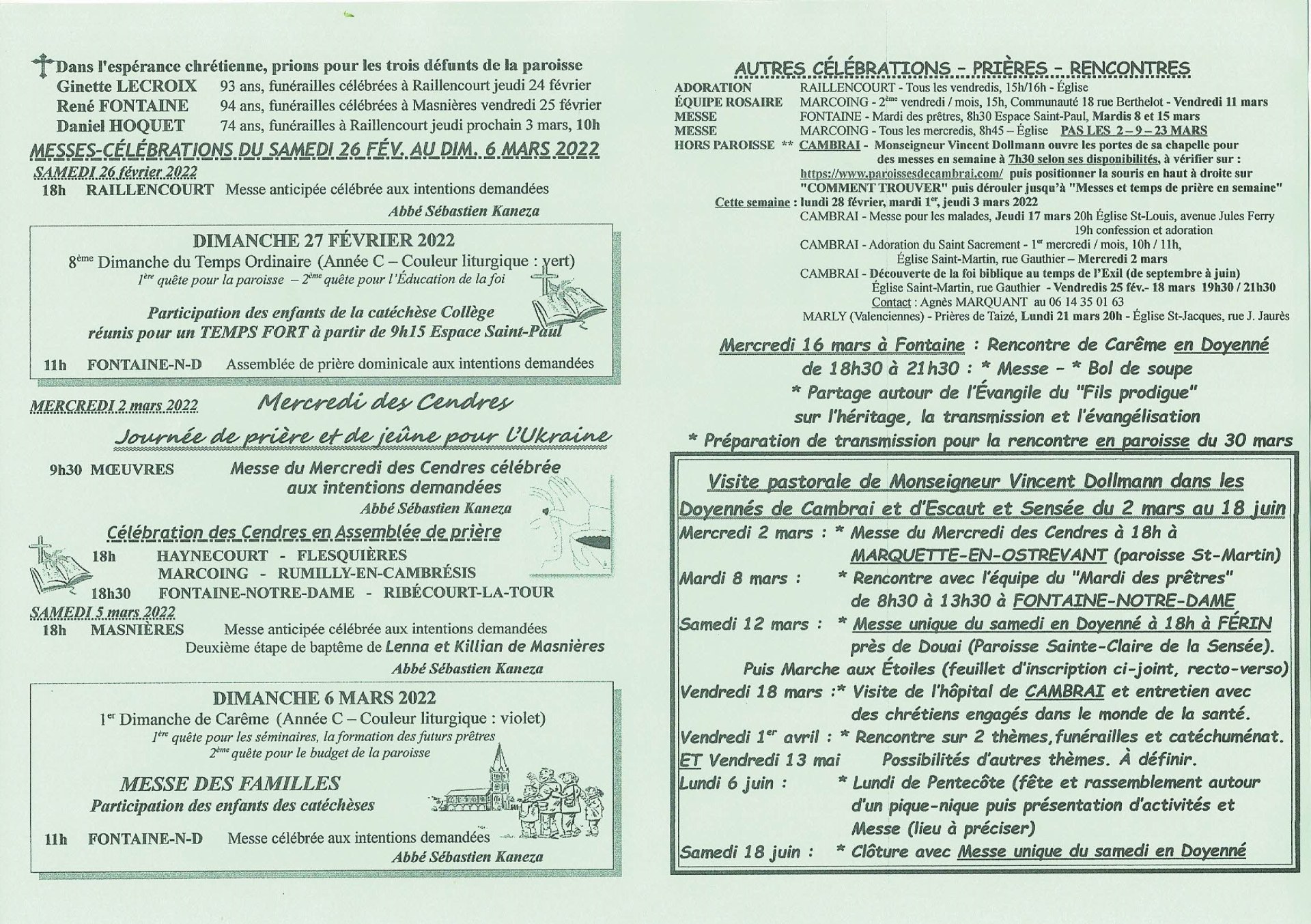 Feuille hebdo du dimanche 27 fevrier 2022-2