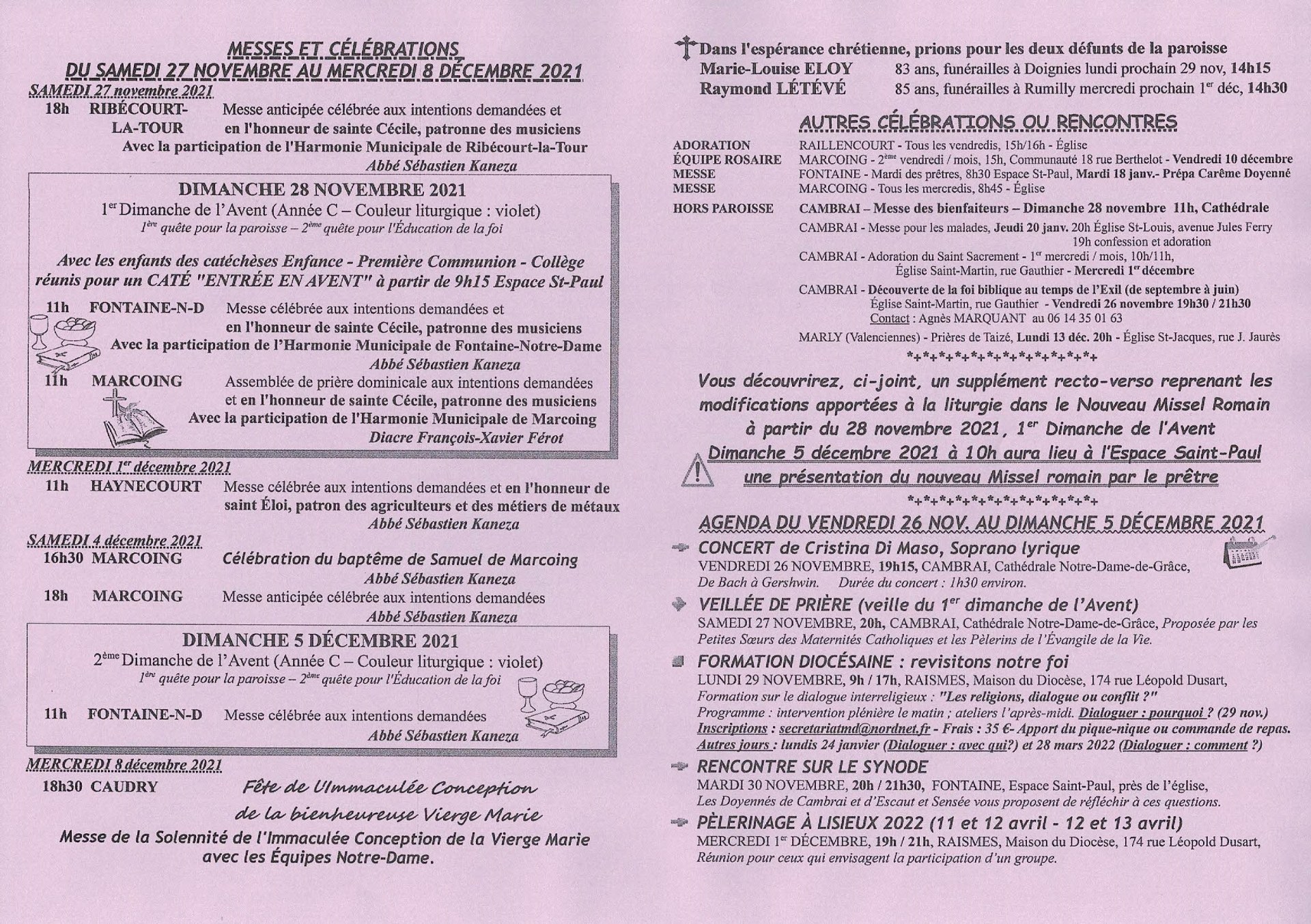 Feuille hebdo du dimanche 28 novembre 2021-2