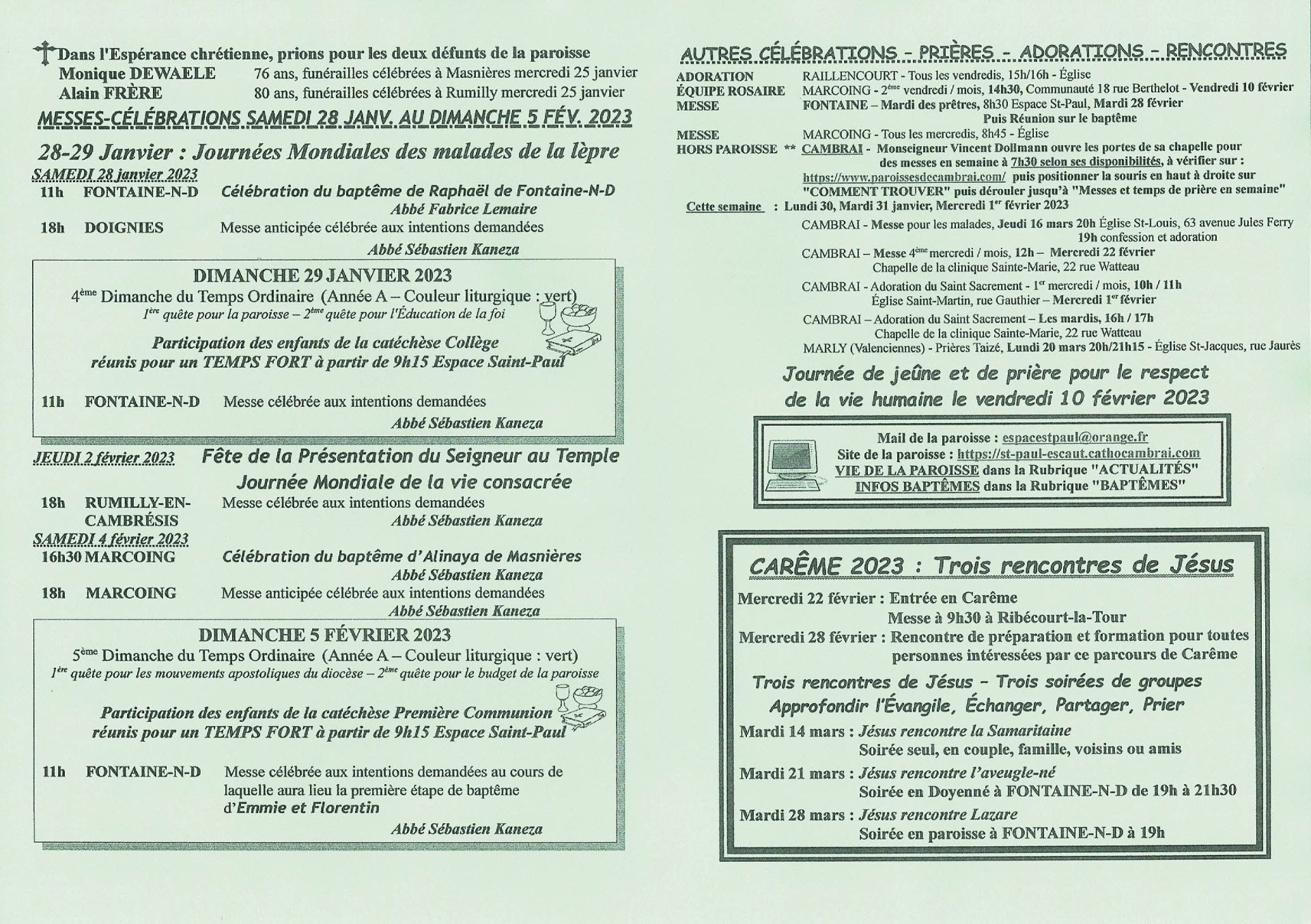 Feuille hebdo du dimanche 29 janvier 2023-2