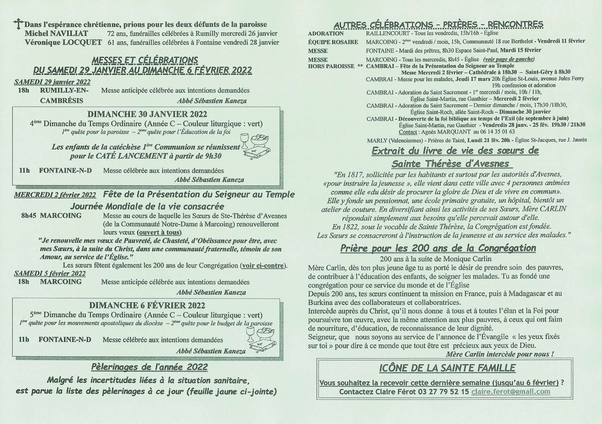 Feuille hebdo du dimanche 30 janvier 2022-2