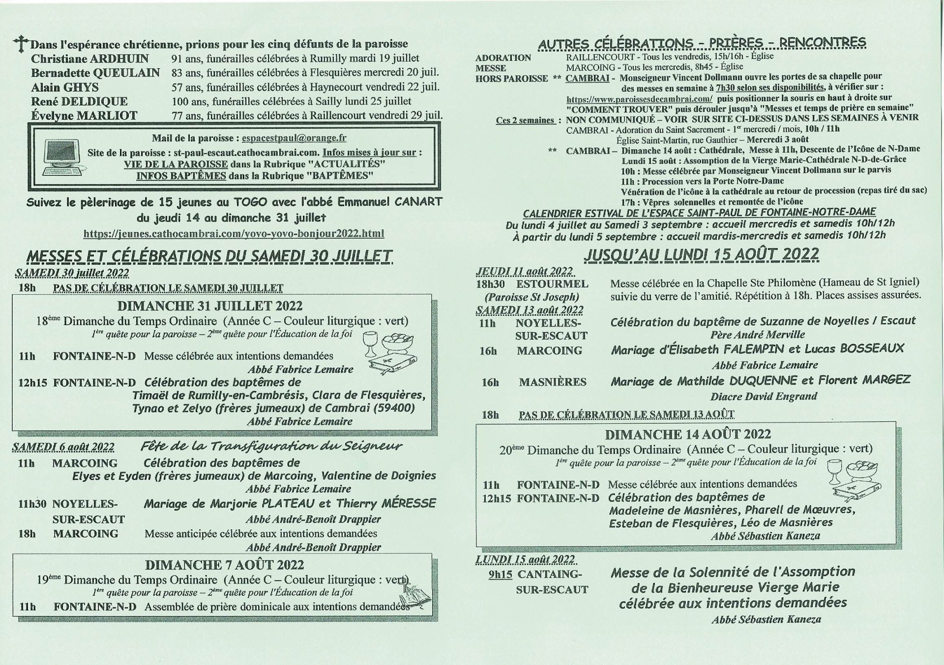 Feuille hebdo du dimanche 31 juillet 2022-2
