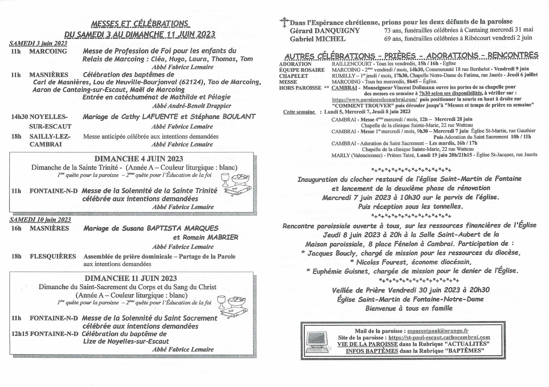Feuille hebdo du dimanche 4 juin 2023-2