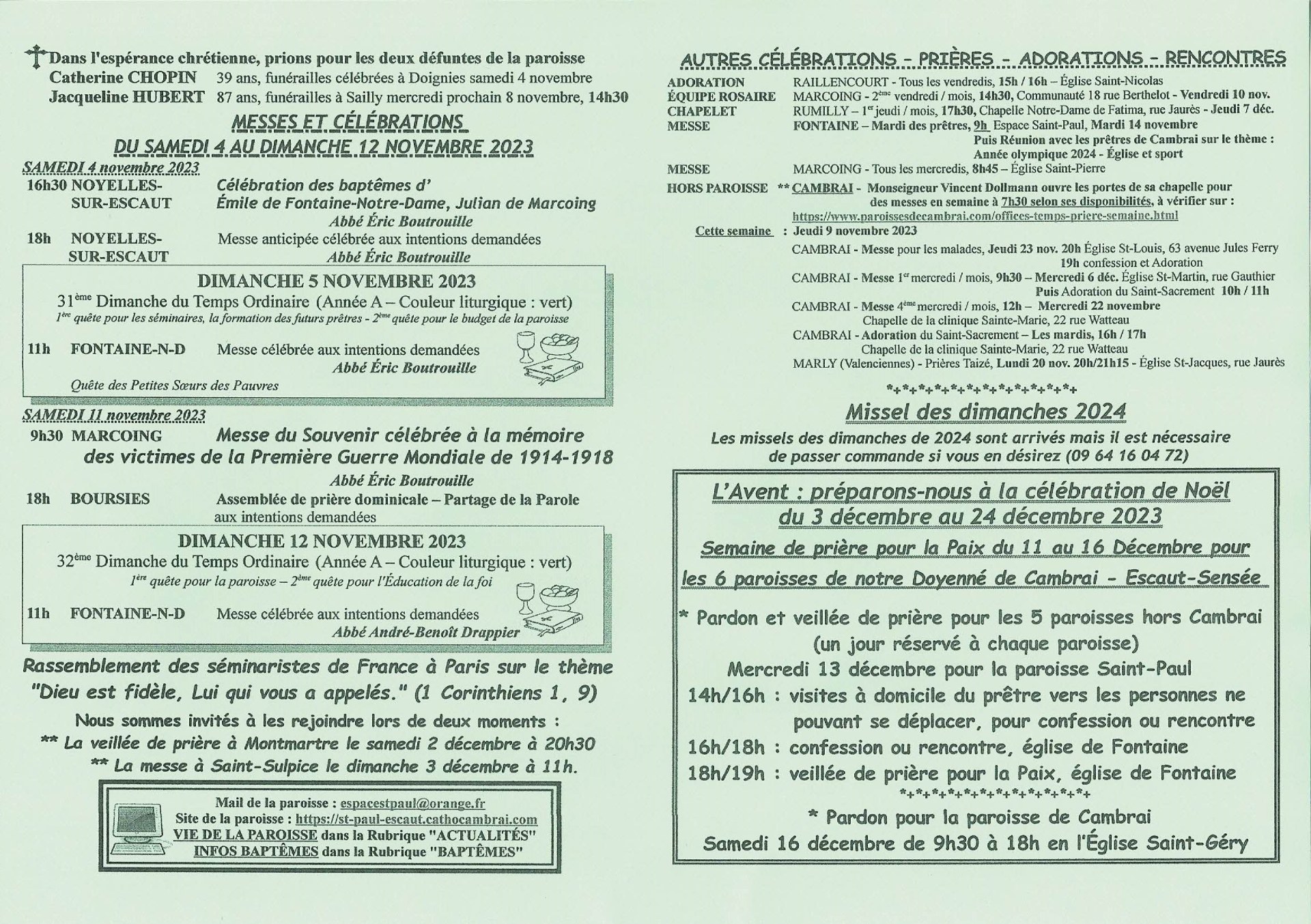 Feuille hebdo du dimanche 5 novembre 2023-2
