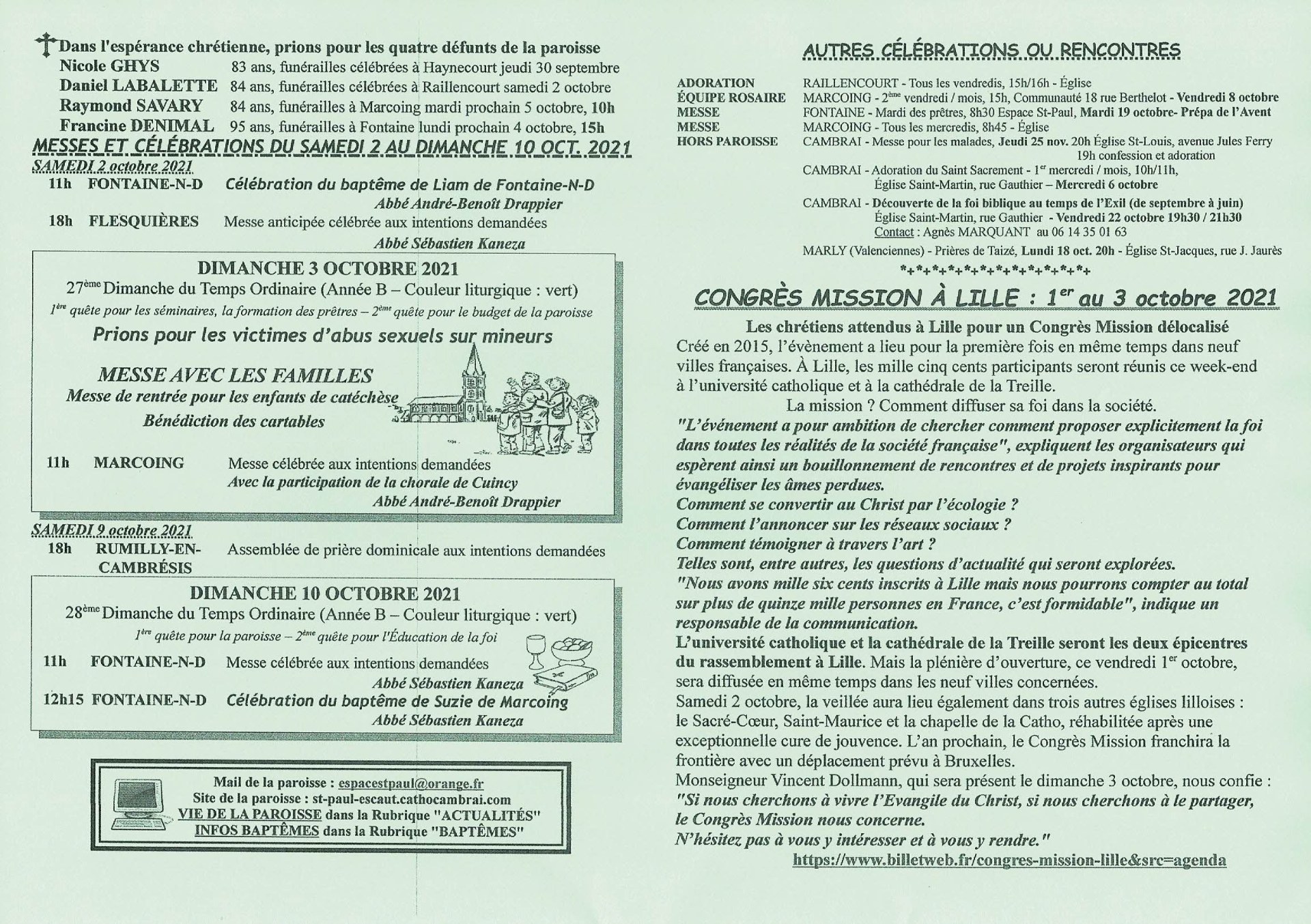 Feuille hebdo du dimanche 3 octobre 2021-2