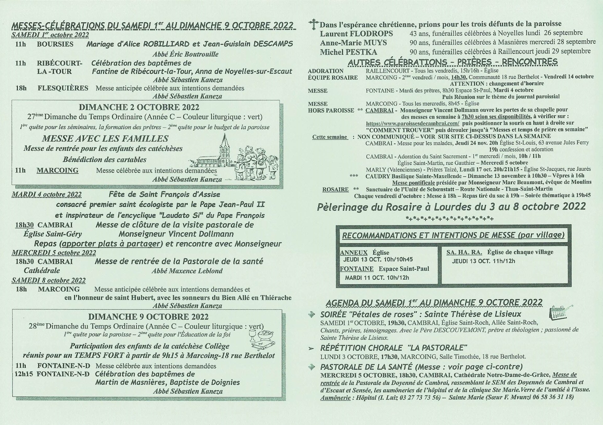 Feuille hebdo du dimanche 2 octobre 2022-2