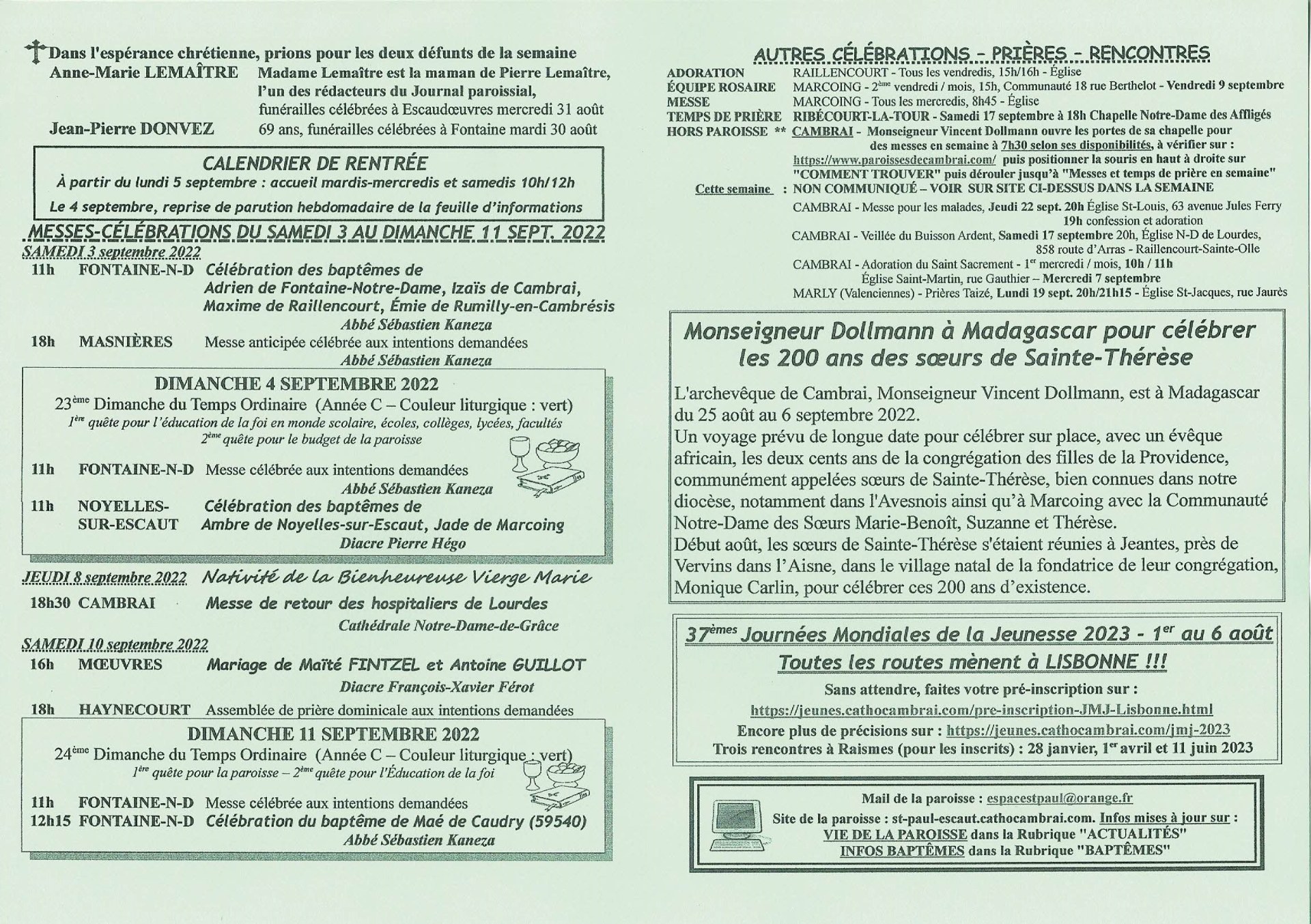 Feuille hebdo du dimanche 4 septembre 2022-2