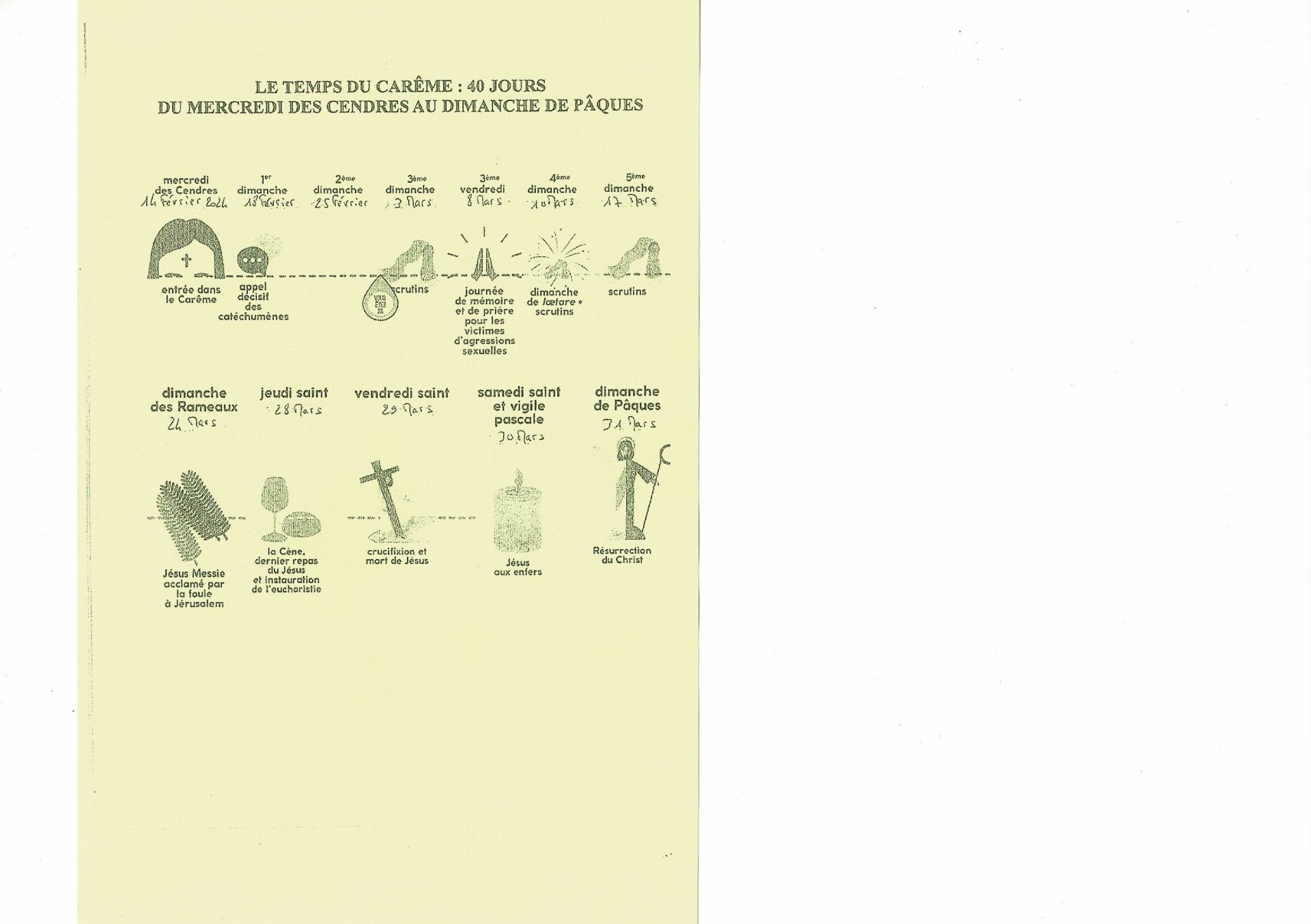 Feuillet Temps du Careme 2024
