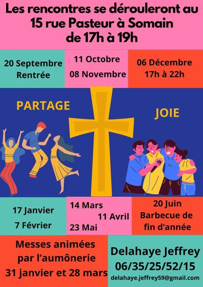 Flyer aumonerie somain 2025 2026