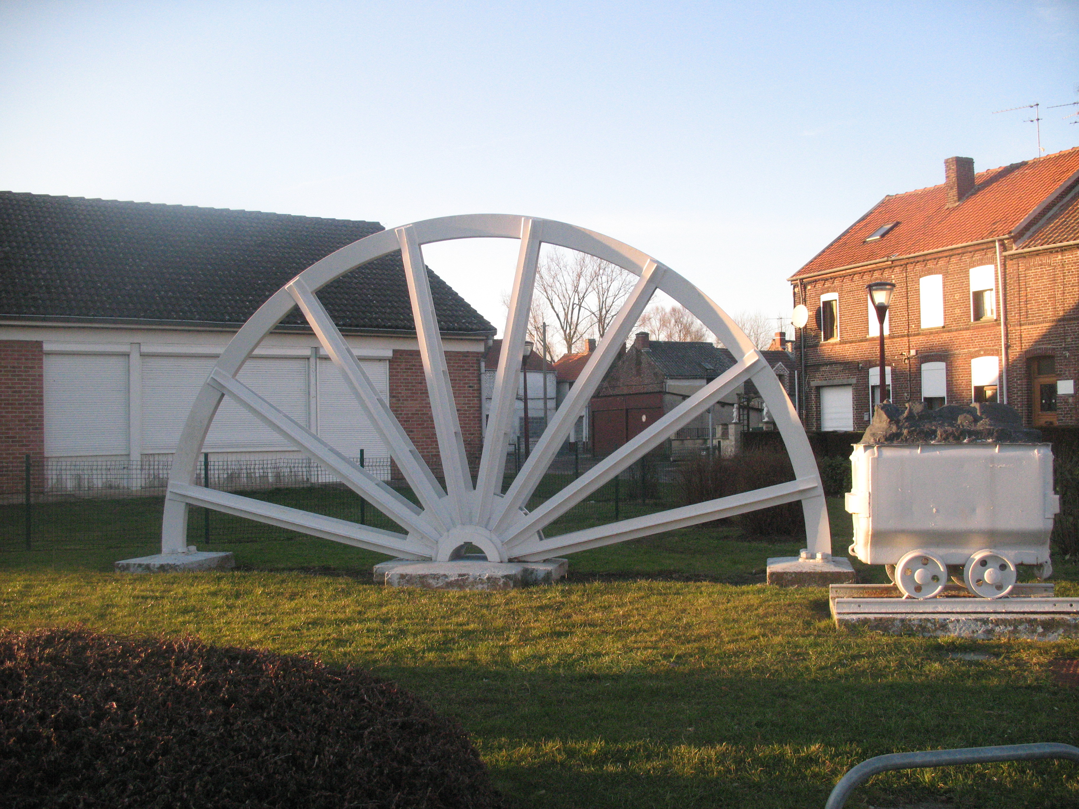 Ancienne roue de chevalet