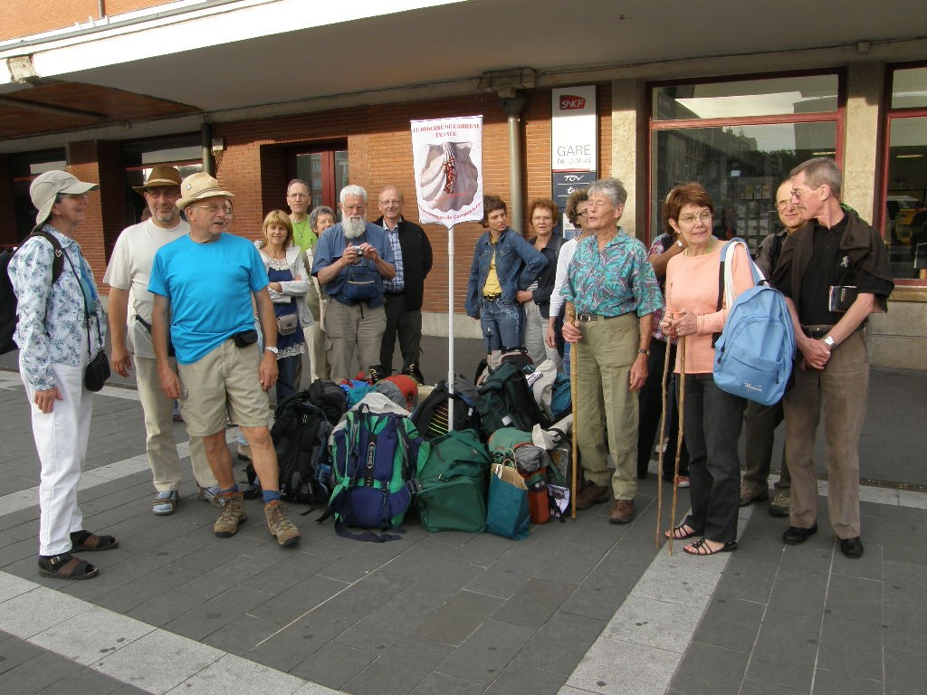 Le groupe en gare de Douai
