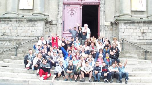 groupe heureux