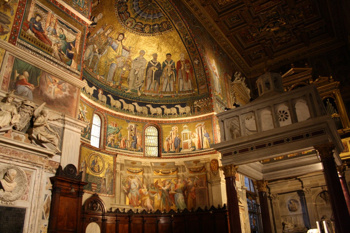 L'intérieur de la Basilique Ste Marie in Trastavere