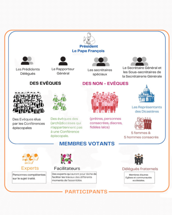 Infographie composition assemblee synodale 2023