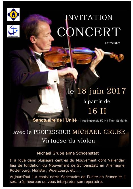 Invitation Concert Michael Grube - 18 juin 2017 -