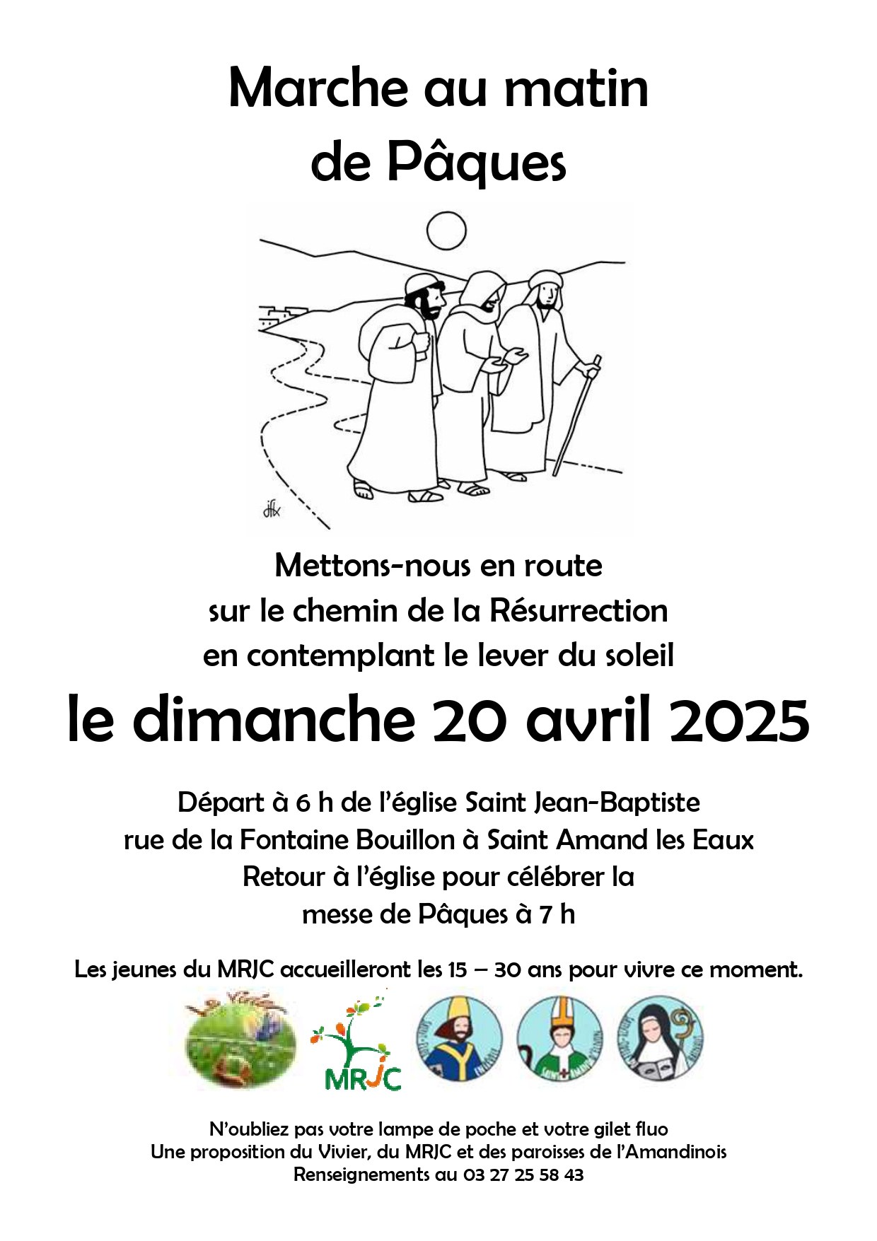 invitation pour la marche de Paques 20 04 2025 jpg