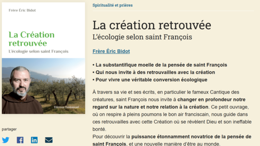 La creation retrouvee Mgr E Bidot