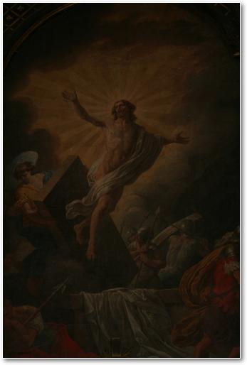 La résurrection du Christ, dans le bras nord du tr